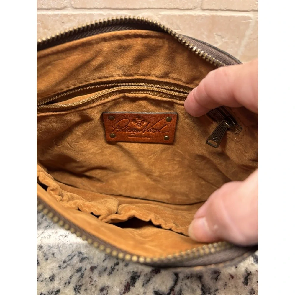Patricia Nash Cassini Embossed Tooled BERRY Red Leather Women's Wristlet NWT $89